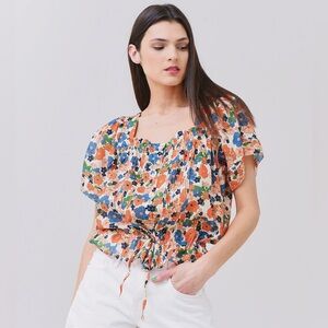 Trovata Birds Of Paradis Multicolor Floral Blouse